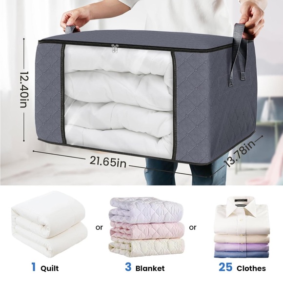 Fabric blanket bedding clothing storage bags 6pack Brand New - Picture 2 of 5